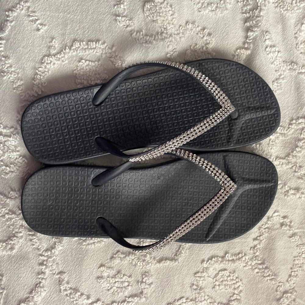 Navy blue sandals
